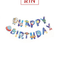 Dây cờ trang trí  Dây cờ treo Sinh nhật  Happy birthday dùng để trang trí nhiều mẫu - Mẫu galaxy 1