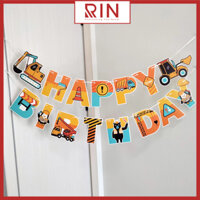 Dây cờ trang trí  Dây cờ treo Sinh nhật  Happy birthday dùng để trang trí nhiều mẫu - Xe công trình 1