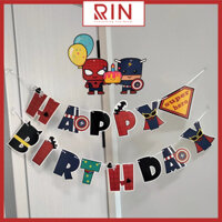 Dây cờ trang trí  Dây cờ treo Sinh nhật  Happy birthday dùng để trang trí nhiều mẫu - Mẫu avengers 1