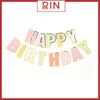 Dây cờ trang trí  Dây cờ treo Sinh nhật  Happy birthday dùng để trang trí nhiều mẫu - Màu pastel