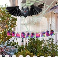 Dây cờ treo Halloween hình cầu vồng trang trí (hàng sẵn, có hỏa tốc)