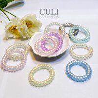 Dây cột tóc lò xo co giãn, nhựa dẻo xoắn nhiều màu xinh xắn - Culi accessories - Màu Ngẫu Nhiên