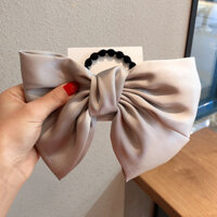 Dây cột tóc nơ tiểu thư dễ thương - Xám