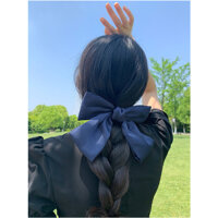 Dây cột tóc nơ tiểu thư dễ thương - Xanh Đen