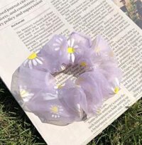 Dây cột tóc scrunchies dễ thương - HD49 Tím