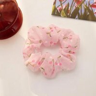 Dây cột tóc scrunchies dễ thương - HD43 cherry hồng