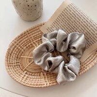 DÂY CỘT TÓC VẢI SCRUNCHIES SATIN MỜ HOT TREND, chất liệu satin mờ PK213 - PK213 XÁM