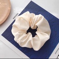 DÂY CỘT TÓC VẢI SCRUNCHIES SATIN MỜ HOT TREND, chất liệu satin mờ PK213 - PK213 KEM