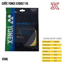 Dây Cước Căng Vợt Cầu Lông Yonex BG EXBOLT 65 [Chính hãng] [FreeShip] [Tặng mã 50k]