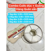 Dây cước đúc thả diều + guồng tay được quấn sẵn . ( cam kết hàng đẹp không mấu nối )