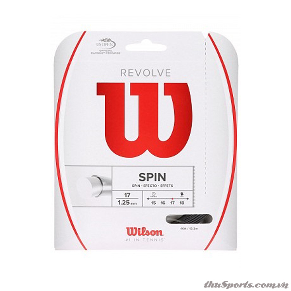 Dây cước tennis Wilson Revolve Spin 17 Black WRZ958900