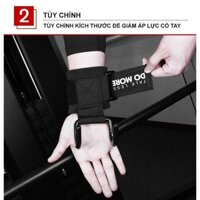 Dây cuốn cổ tay có móc Aolikes, Găng tay tập xà đơn có móc thép trợ lực nâng đẩy tạ, kéo xà, kéo xô, Deadlift