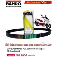 Dây curoa ,dây đai Honda pcx,Airblate 125,lead 125, sh mode chính hãng Bando ( phụ tùng xe tay ga Honda )