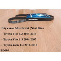 Dây curoa Mitsuboshi (Nhật Bản): Toyota Vios 1.3 2014-2016, Toyota Vios 1.5 2004-2007, Toyota Yaris 1.3 2014-2016