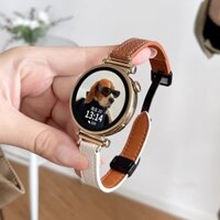 Dây da 18MM 20mm 22mm cho Samsung Galaxy Watch 7 FE 6 5 Pro / Active 2 / 3 / S3 / Huawei GT-2-Pro Vòng đeo tay 44mm 40mm Dây đeo