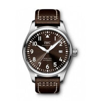 Dây da 40.5MM Charm Mặt số màu nâu phù hợp sang trọng, Đồng hồ nam doanh nhân sang trọng, Đồng hồ tinh tế thời trang IWC Pilot Charm Casual Hợp thời trang thanh lịch
