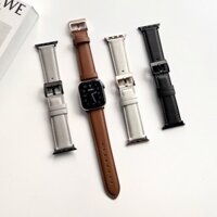 Dây da bắp chân cho đồng hồ apple watch 38mm 40mm 41mm 42mm 44mm 45mm 49mm cho iWatch Series 10 9 8 7 SE 6 5 4 3 2 1 Dây đeo đồng hồ