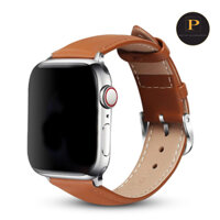 Dây da bò cao cấp Apple Watch 40mm 44mm 38mm 42mm cho đồng hồ Apple Watch IWatch Series 5 4 3 2 1 - Nâu nhạt - 42mm44mm45mm