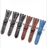 Dây da bò hàng đầu 28mm cho Audemars Piguet Royal Oak Offshore AP15710 15703 26470 26133 Dây đeo đồng hồ chống nước chất lượng cao Vòng đeo tay bằng da