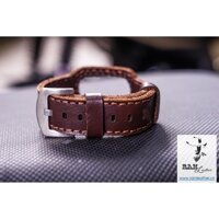 DÂY DA BÒ NÂU ĐẬM DÀNH CHO MIBAND - CHÍNH HÃNG RAM LEATHER . - MIBAND 3