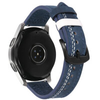 Dây Da Bò Sáp Ngựa Điên Chốt Thông Minh Thay Thế Cho Đồng Hồ Cổ Điển Các Loại SmartWatch, Samsung Watch, Huawei Watch - Xanh lam Navy - Size 24mm