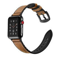 Dây Da dành cho Apple Watch Hybrid Chống Nước Size 4244mm - Nâu