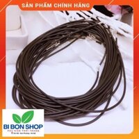 Dây da đeo cổ chốt bạc