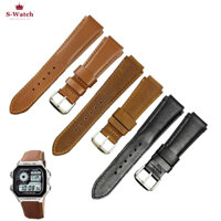 Dây Da Đồng Hồ Casio ae 1200 whd màu nâu kèm khóa