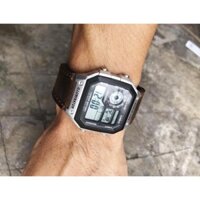 Dây Da Đồng Hồ Casio ae1200whd da thật tặng kèm khóa