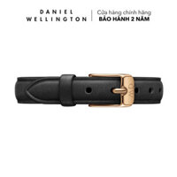Dây da đồng hồ Daniel Wellington 10mm khóa màu vàng hồng - Cho đồng hồ Pressed Sheffield 24mm - DW00200278