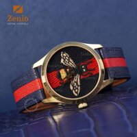 Dây Da Đồng Hồ Gucci – Dây Da Alran Xanh Navy Phối Đỏ
