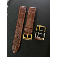 Dây da đồng hồ SEIKO da bò dập vân cá sấu không hút mồ hôi, chống nước