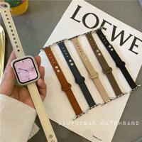 Dây Da Đồng Hồ Thông Minh Apple Watch Series 7 6 5 3 4 2 Se Kích Thước 41mm 45mm 38mm 40mm 42mm 44mm