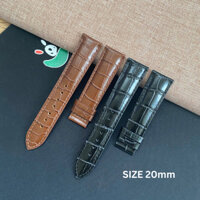 Dây da đồng hồ vân cá sấu thay thế dây T.I.S.O.T size 20mm