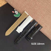 Dây da đồng hồ vân cá sấu thay thế dây T.I.S.O.T size 18mm