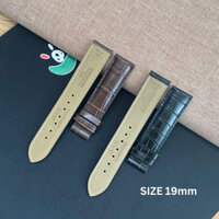 Dây da đồng hồ vân cá sấu thay thế dây T.I.S.O.T size 19mm