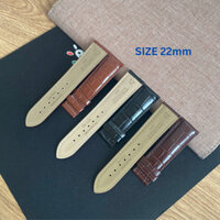 Dây da đồng hồ vân cá sấu thay thế dây T.I.S.O.T size 22mm