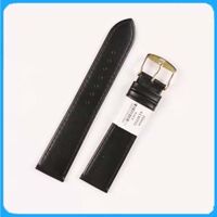 Dây Da Đồng Hồ ZRC Pháp Dòng LEEDS Da Bê Màu Đen Không Vân Mỏng - 20MM