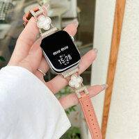 Dây da hoa kim loại cho Amazfit Active Amazfit Bip 3 3 Pro GTS 2 3 4 Mini Dây đeo đồng hồ thông minh Vòng đeo tay kim cương Amazfit GTR Dây đeo cổ tay Mini