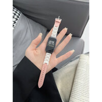Dây Da Sang Trọng Cho Samsung Galaxy Fit 3 Dây Đeo Gốm Sứ Dây Chuyền Vòng Tay Dây Đeo Tay Cho Samsung Watch Fit 3 Đồng Hồ Thông Minh Dây Phụ Kiện