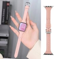 Dây Da Thay Thế Siêu Mỏng Cho Đồng Hồ Thông Minh Apple Watch Ultra 2 49mm series 9 45mm 41mm correa 42 38 mm iWatch SE 6 5 4 3 40mm / 44mm