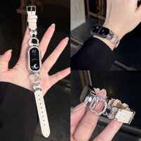 Dây Da Thời Trang Cho Xiaomi Mi Band 9 / 8 9pro 8pro NFC Da Hellokitty Dây Đeo Tay Thay Thế Vòng Tay Cho Đồng Hồ Thông Minh Xiaomi Mi Band 8 / 9 9pro 8pro