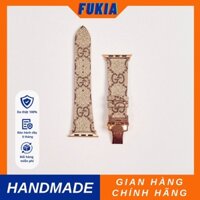 Dây da thủ công G.C dành cho Apple Watch đồng hồ thông minh Series 1/2/3/4/5/6/7/SE FUKIA DDTC232