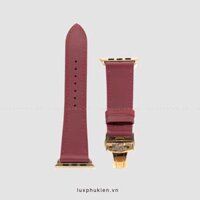 Dây da thủ công Swift Đỏ dành cho Apple Watch đồng hồ thông minh Series 1/2/3/4/5/6/7/SE