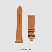 Dây da thủ công Swift Nâu dành cho Apple Watch đồng hồ thông minh Series 1/2/3/4/5/6/7/SE