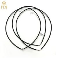 Dây Da Xoắn Khóa Bạc Đeo Mặt Phật Và Mặt Dây Chuyền PDJ - PDJ000994