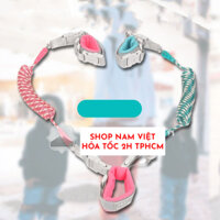 Dây Đai Chống Lạc Cho Bé, Dây Dắt Trẻ Em 2 Đầu Lõi Thép, Phản Quang, Có Khóa - Dài 2.5 Mét (Tặng 1 Khóa Cổ Tay)