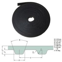 DÂY ĐAI CUROA, DÂY PULLEY XL BẢN RỘNG ĐAI 15MM (1MÉT)