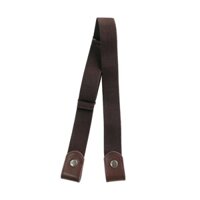 Dây Đai Half Belt Thắt Lưng Nịt Quần Thun Chun Cúc Bấm Co Giãn Không Khoá - Nâu