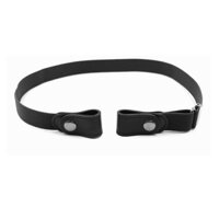 Dây Đai Half Belt Thắt Lưng Nịt Quần Thun Chun Cúc Bấm Co Giãn Không Khoá - Đen